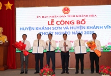 Khánh Hòa công bố huyện Khánh Sơn, Khánh Vĩnh thoát nghèo và xã Vạn Thạnh thoát xã đặc biệt khó khăn