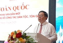 Hơn 450 đại biểu các tỉnh, thành tham dự Hội nghị toàn quốc quán triệt, triển khai một số văn bản mới của Ban Bí thư về công tác dân tộc, tôn giáo tại Khánh Hòa