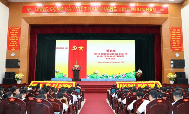 Học viện Hải quân: Bế mạc Hội thi Cán bộ giảng dạy chính trị và báo cáo viên giỏi năm 2026