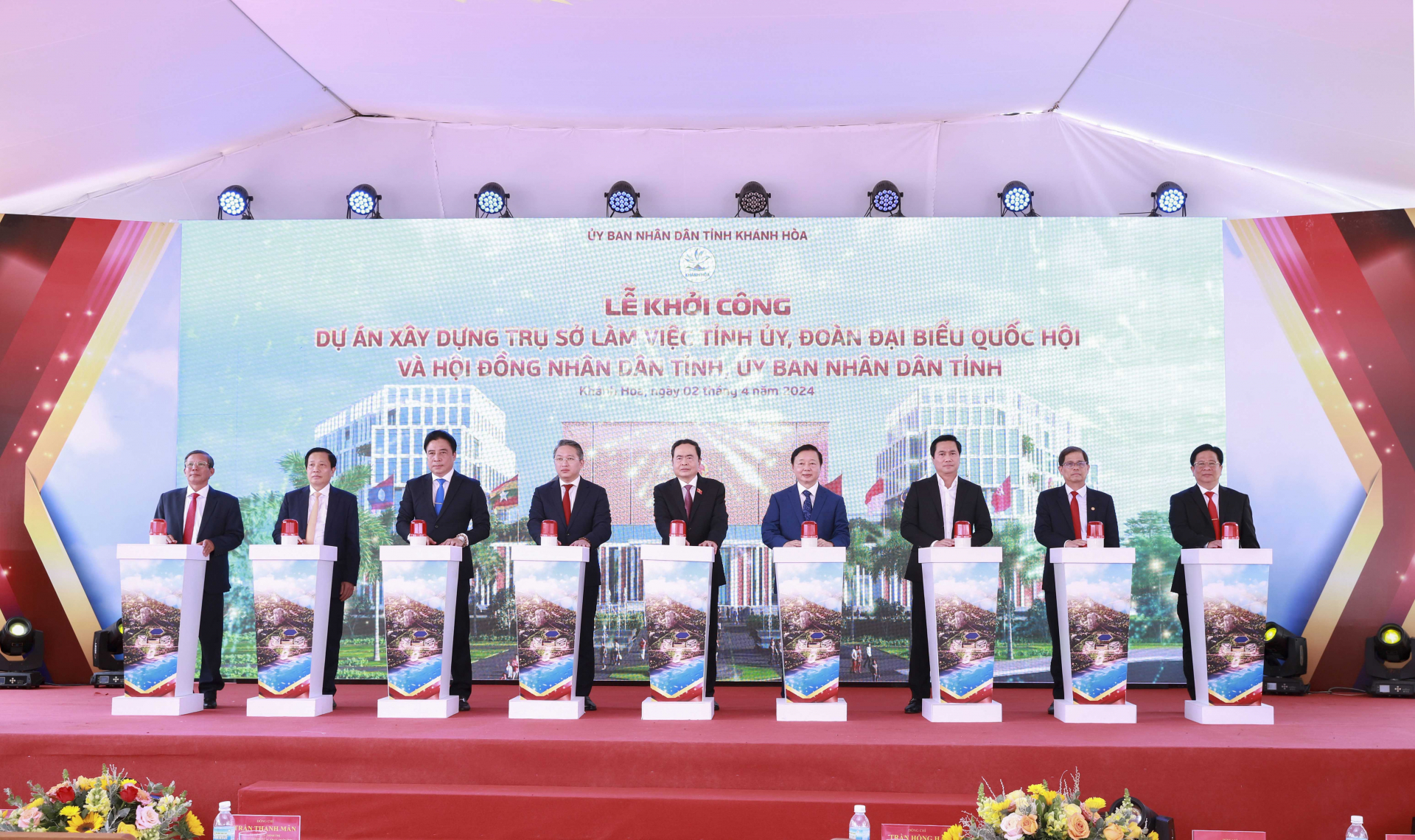 Khởi công Dự án xây dựng trụ sở làm việc Tỉnh ủy, Đoàn đại biểu Quốc hội và HĐND, UBND tỉnh Khánh Hòa