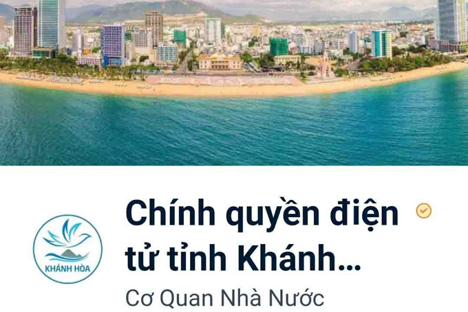 Giới thiệu trang zalo Chính quyền điện tử tỉnh Khánh Hòa