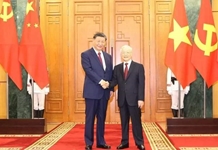 Tổng Bí thư Nguyễn Phú Trọng và Tổng Bí thư, Chủ tịch nước Trung Quốc Tập Cận Bình trao đổi Thư chúc mừng năm mới
