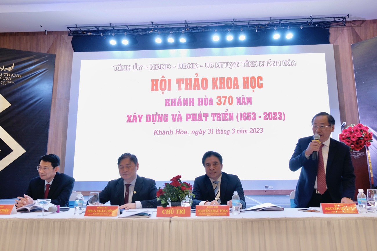 HỘI THẢO KHOA HỌC KHÁNH HÒA 370 NĂM XÂY DỰNG VÀ PHÁT TRIỂN (1653 - 2023)