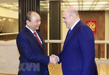 Chủ tịch nước Nguyễn Xuân Phúc hội kiến Thủ tướng LB Nga