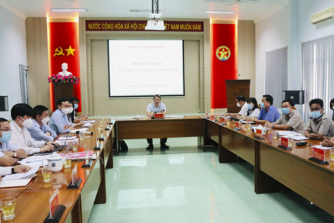 Bí thư Tỉnh ủy: Tiếp công dân định kỳ tháng 2