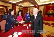 Tổng Bí thư Nguyễn Phú Trọng gặp mặt Nhóm nữ Đại biểu Quốc hội khóa XIV