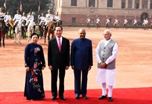 Lễ đón chính thức Chủ tịch nước Trần Đại Quang thăm cấp Nhà nước tới Ấn Độ