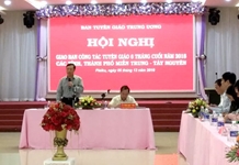 Hội nghị giao ban Ban Tuyên giáo các tỉnh ủy, thành ủy khu vực Miền Trung – Tây Nguyên 6 tháng cuối năm 2016