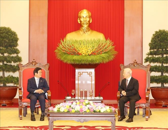 Lãnh đạo nước ta đón, tiếp và hội đàm với Chủ tịch Quốc hội Hàn Quốc
