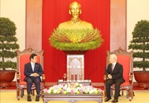 Lãnh đạo nước ta đón, tiếp và hội đàm với Chủ tịch Quốc hội Hàn Quốc