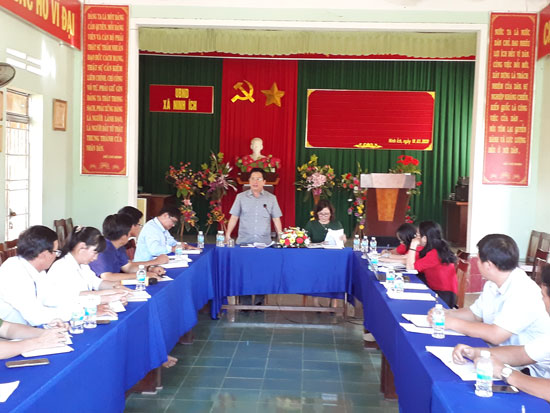 Trưởng ban Tuyên giáo Tỉnh ủy làm việc với các địa phương được phân công phụ trách