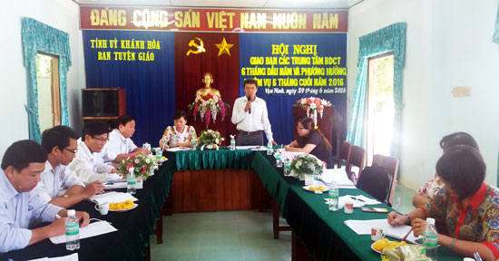 Hội nghị giao ban Công tác Giáo dục Lý luận chính trị  tại Trung tâm bồi dưỡng chính trị các huyện, thị, thành phố 6 tháng đầu năm 2016 