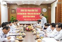 Ông Phan Đình Trạc - Bí thư Trung ương Đảng, Trưởng ban Nội chính Trung ương làm việc với Thường trực Tỉnh ủy