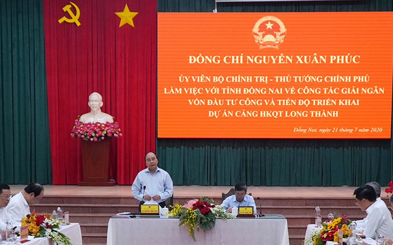 Thủ tướng: Đồng Nai phải bảo đảm giải ngân vốn đầu tư công trên 95% năm 2020
