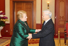 Tổng Bí thư Nguyễn Phú Trọng tiếp Tổng thống Chi-lê