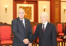 Tổng Bí thư Nguyễn Phú Trọng tiếp Đoàn đại biểu cấp cao Đảng, Nhà nước Cộng hòa Cu-ba