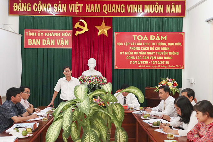 Ban Dân vận Tỉnh ủy: Tọa đàm xây dựng ý thức tôn trọng nhân dân