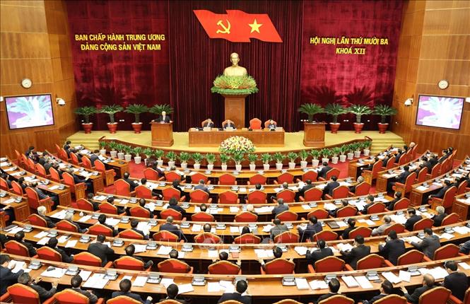 Thông cáo báo chí về ngày làm việc thứ hai của Hội nghị lần thứ 13 Ban Chấp hành Trung ương Đảng khóa XII