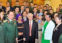 Tổng Bí thư, Chủ tịch nước Nguyễn Phú Trọng gặp mặt các điển hình, tiên tiến trong xây dựng nền quốc phòng toàn dân vững mạnh