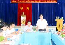 Lãnh đạo tỉnh Khánh Hòa làm việc tại các địa phương