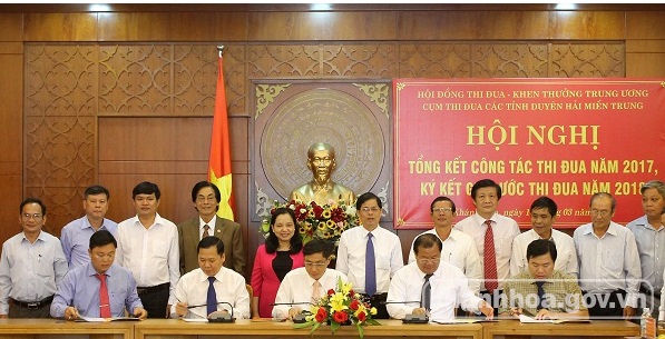Năm 2017, Khánh Hòa đứng thứ nhất Cụm thi đua các tỉnh duyên hải miền Trung