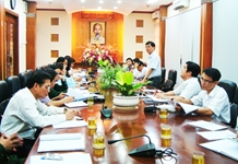 Lãnh đạo tỉnh làm việc với đoàn công tác Báo Nhân Dân