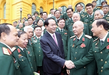 Chủ tịch nước Trần Đại Quang gặp mặt đại biểu các thế hệ cán bộ Cục Tác chiến