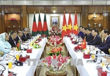 Chủ tịch nước Trần Đại Quang hội đàm với Thủ tướng Bangladesh
