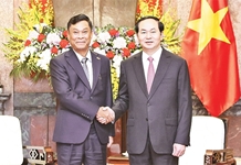 Chủ tịch nước Trần Ðại Quang tiếp Bộ trưởng Nội vụ Mi-an-ma