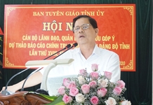 Góp ý dự thảo Báo cáo chính trị trình Đại hội Đảng bộ tỉnh lần thứ XVIII