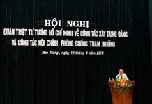 Hội nghị quán triệt tư tưởng Hồ Chí Minh về công tác xây dựng Đảng và công tác nội chính, phòng chống tham nhũng