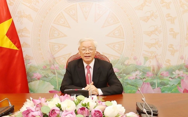 Tổng Bí thư, Chủ tịch nước Nguyễn Phú Trọng điện đàm với Tổng thống LB Nga V.Pu-tin