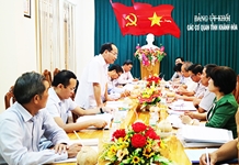 Làm việc tại Đảng ủy Sở Nội vụ, Đảng ủy Khối các cơ quan tỉnh