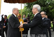 Tổng Bí thư Nguyễn Phú Trọng hội đàm, hội kiến với các nhà lãnh đạo Cam-pu-chia