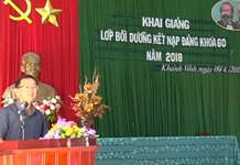 Trung tâm bồi dưỡng chính trị huyện Khánh Vĩnh khai giảng lớp bồi dưỡng kết nạp Đảng khóa 60 năm 2018