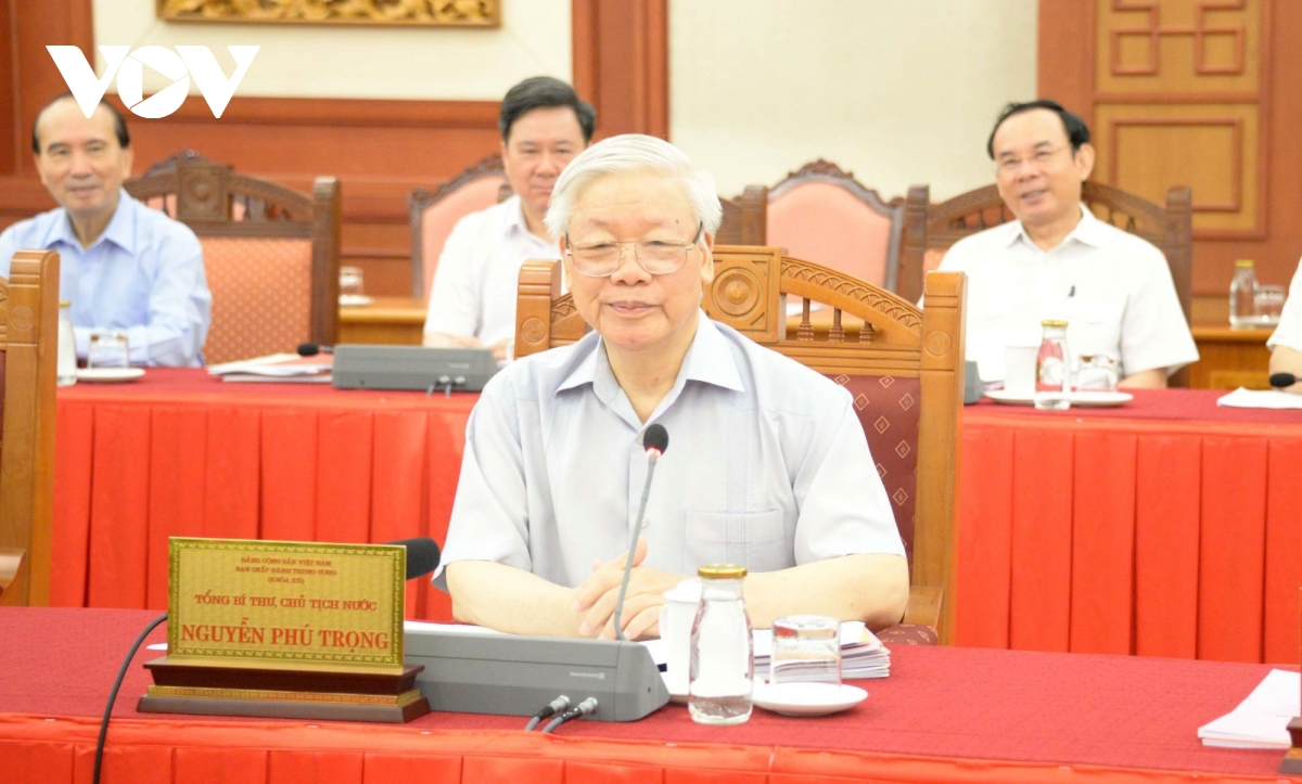 Tổng Bí thư, Chủ tịch nước chủ trì buổi làm việc với Ban Thường vụ Thành ủy Hà Nội
