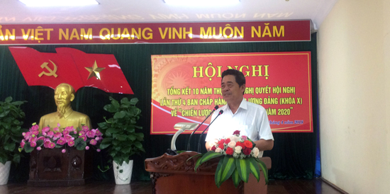 Hội nghị tổng kết 10 năm thực hiện Nghị quyết Hội nghị lần thứ 4 Ban Chấp hành Trung ương Đảng (Khóa X) về Chiến lược Biển Việt Nam đến năm 2020 của Tỉnh ủy Khánh Hòa 