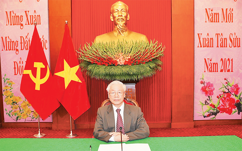 Tổng Bí thư, Chủ tịch nước Nguyễn Phú Trọng điện đàm với Tổng Bí thư, Chủ tịch Trung Quốc Tập Cận Bình; Chủ tịch Ðảng Nước Nga Thống nhất Ð.Mét-vê-đép