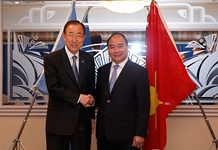 Thủ tướng hội kiến Tổng thư ký Liên Hợp Quốc, Tổng thống Sri Lanka