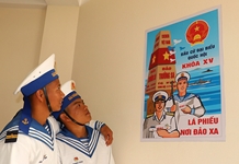 Cử tri huyện đảo Trường Sa nô nức trước ngày bầu cử sớm