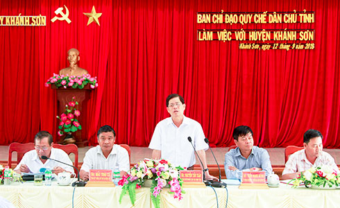 Giám sát tại Khánh Sơn và Sở Xây dựng