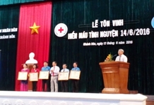 Khánh Hòa tổ chức LỄ TÔN VINH HIẾN MÁU TÌNH NGUYỆN