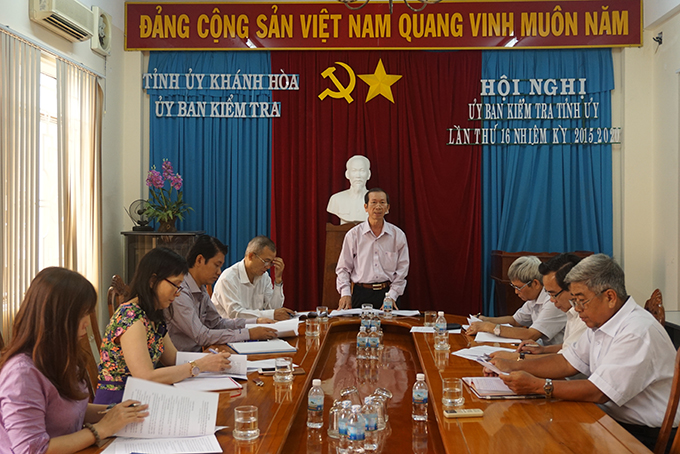 Hội nghị Ủy ban Kiểm tra Tỉnh ủy Khánh Hòa lần thứ 16
