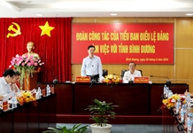 Đoàn công tác của Tiểu ban Điều lệ Đảng làm việc tại tỉnh Bình Dương