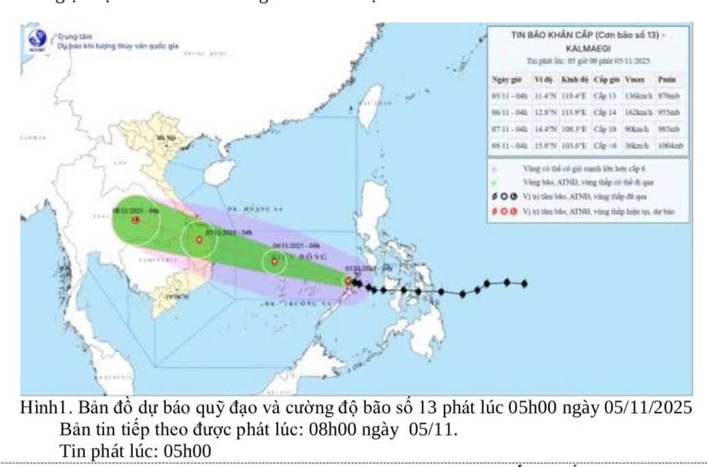 Công điện khẩn của Chủ tịch UBND tỉnh về chủ động phòng tránh, ứng phó bão Kalmaegi