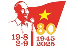 Công bố mẫu biểu trưng sử dụng trong các hoạt động tuyên truyền Kỷ niệm 80 năm Cách mạng tháng Tám và Quốc khánh 2-9