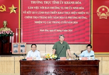 Thường trực Tỉnh ủy làm việc với Ban Thường vụ Thị ủy Ninh Hòa