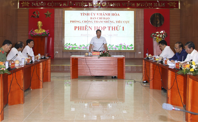 Ban Chỉ đạo phòng, chống tham nhũng, tiêu cực tỉnh Khánh Hòa: Tổ chức phiên họp lần thứ nhất