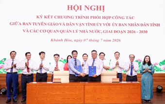 Ban Tuyên giáo và Dân vận Tỉnh ủy ký kết chương trình phối hợp công tác với UBND tỉnh và 9 sở quản lý chuyên ngành