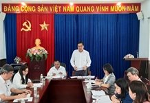 Ban Tuyên giáo Tỉnh ủy làm việc với Thường trực Huyện ủy Khánh Vĩnh về công tác tuyên giáo